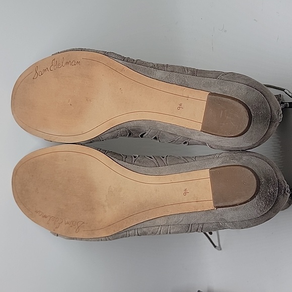 Sam Edelman Gladiator Style Tan Taupe Suede Leather Ankle Sandals 9.5 - Picture 6 of 15